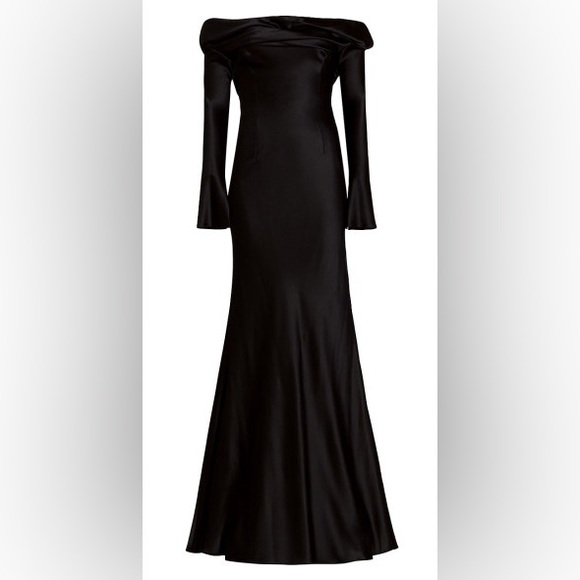 $4990 Danielle Frankel Noa Crepe Satin Gown size 8 - Picture 7 of 12